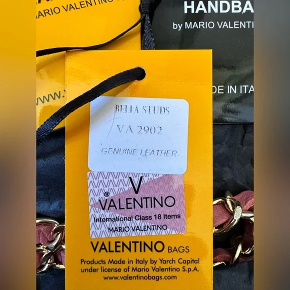 Valentino by Mario Vibrant Pink Crossbody Bag with Tassel - Picture 6 of 14